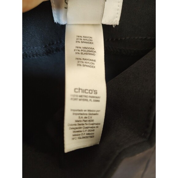So Slimming by Chico's sz 0 (S/4) Short black pull-on pants rayon/nylon/spandex - Picture 4 of 5